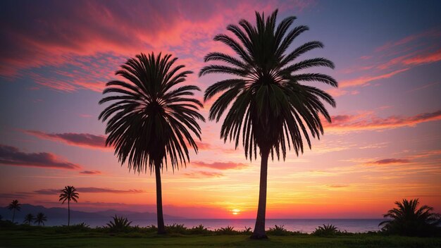 Фото Тропический крошечный пустынный остров посреди океана с двумя пальмами на фоне