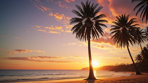 Фото Тропический крошечный пустынный остров посреди океана с двумя пальмами на фоне