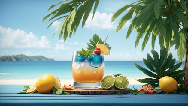 Tropical Tranquility A Summertime Escape with Cocktails and SunKissed Serenity