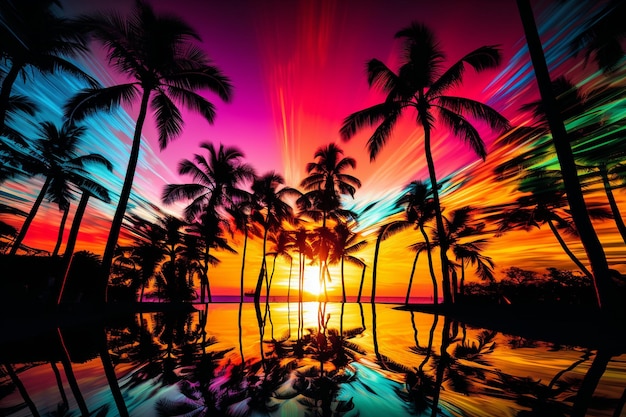 Tropical Twilight Palm Tree Twilight