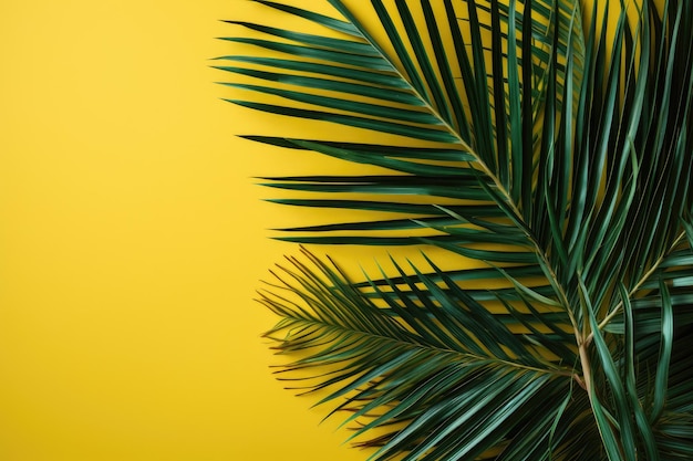 Tropical Vibe Exotic Palm Leaves in Minimal Fashion Summer Concept