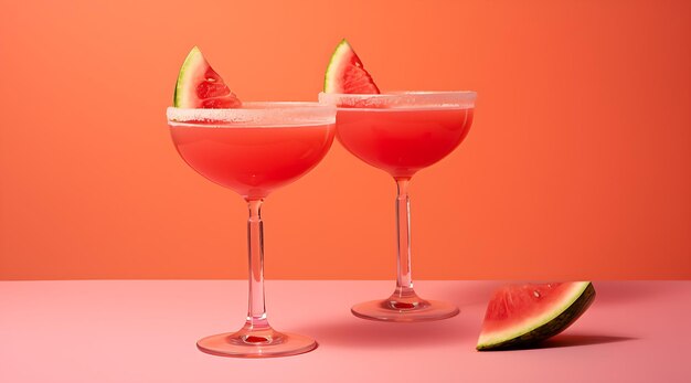 Tropical watermelon cocktail generative ai