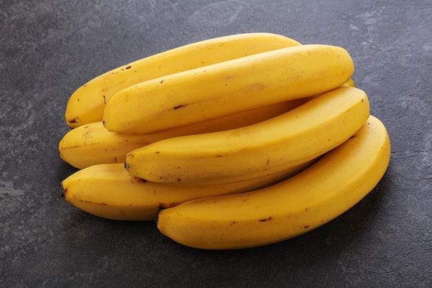 Tropical yellow banana fruit heap