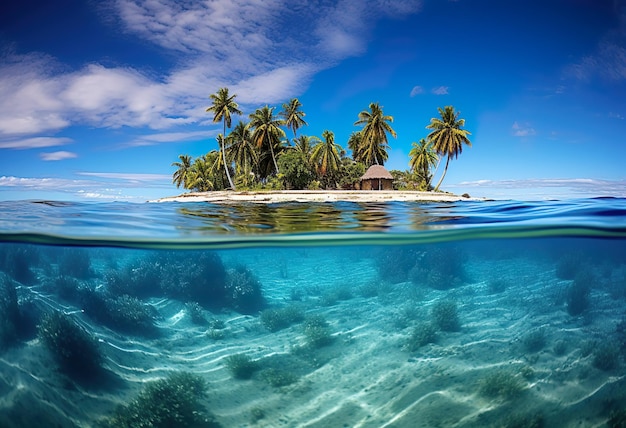 Tropisch eiland in de Zuidzeeën Fakarava Atoll
