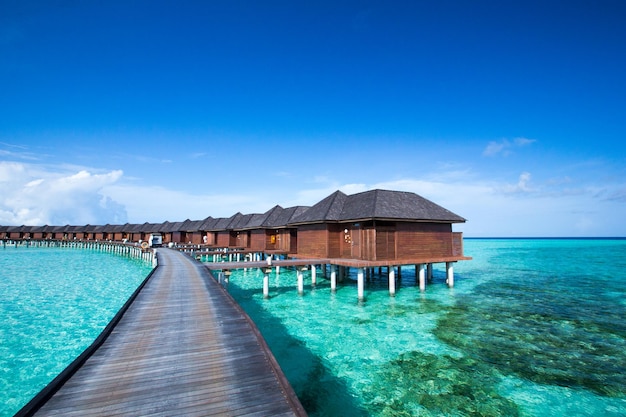 Tropisch eiland op de malediven met strand