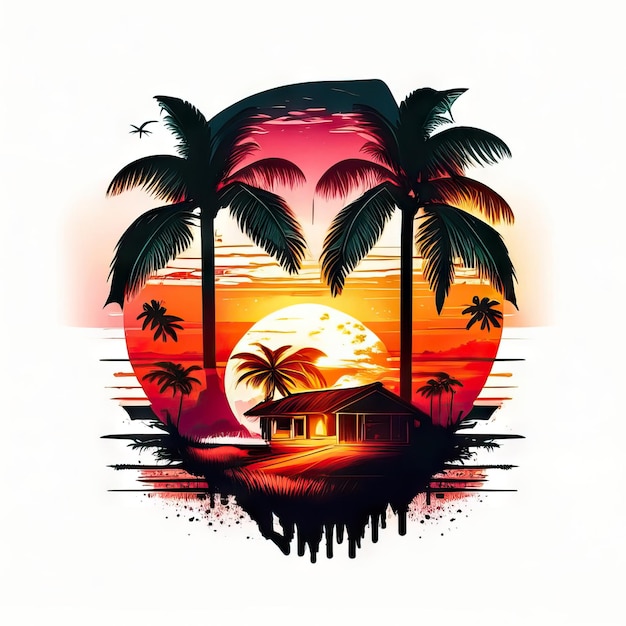 Foto tropisch logo ontwerp