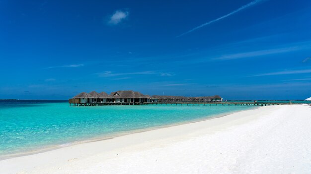 Tropisch paradijsstrand met wit zand, Madives.