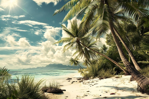 Foto tropisch strand op de seychellen praslin