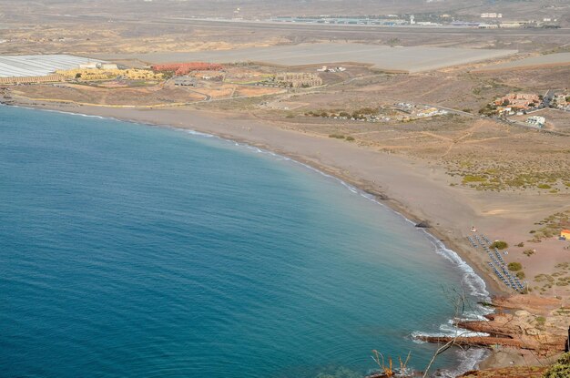 Tropisch strand Playa del Ingles in het zuiden van de Canarische Eilanden van Gran Canaria