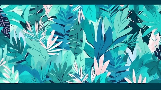 Tropische achtergrond met palmblaadjes Vectorillustratie