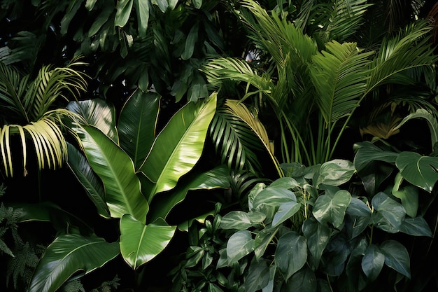 Tropische bladeren achtergrond