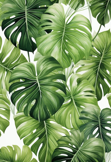 Tropische bladeren naadloze patroon