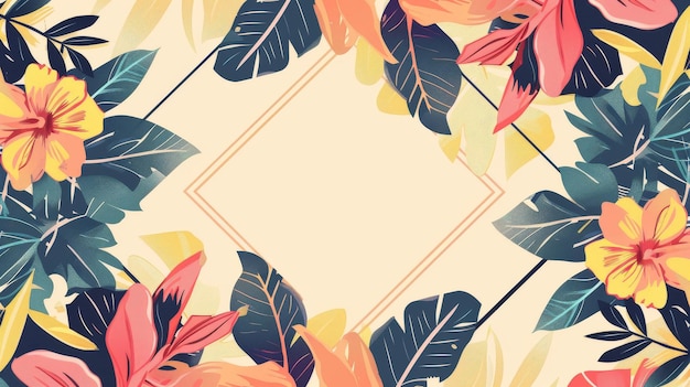 Tropische elegantie Een bloemrijke omhelzing rond een serene blanke doek