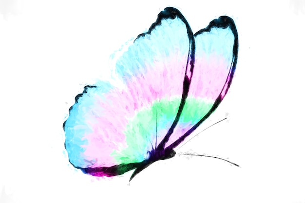 Tropische kleurrijke vlinder geïsoleerd op witte achtergrond