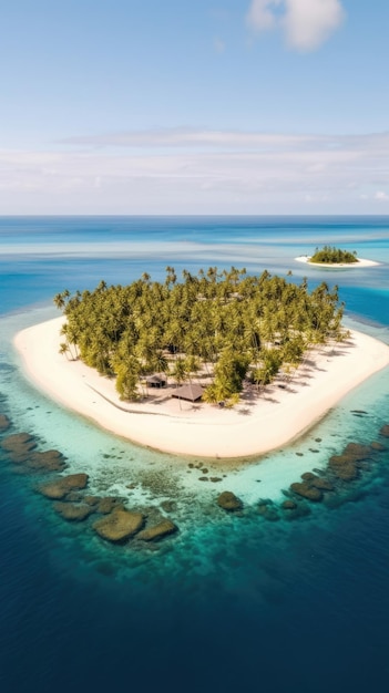 tropische Malediven eiland luchtfoto vredig landschap vrijheid scène prachtige natuur wallpaper foto