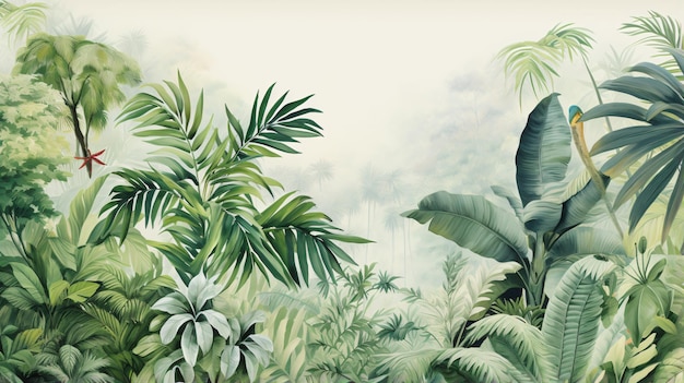 Foto tropische palmblaadjes