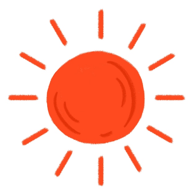 Tropische rode zon sticker png in zomervakantie thema