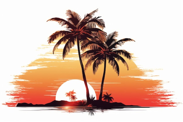 Tropische Vibes Exquisite Palm Tree Clip Art in AR 32