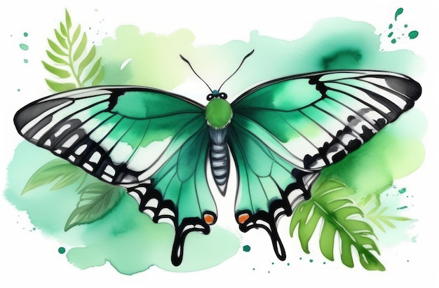 Tropische vleermuis Smaragdgroen Zwaluwstaartvlinder