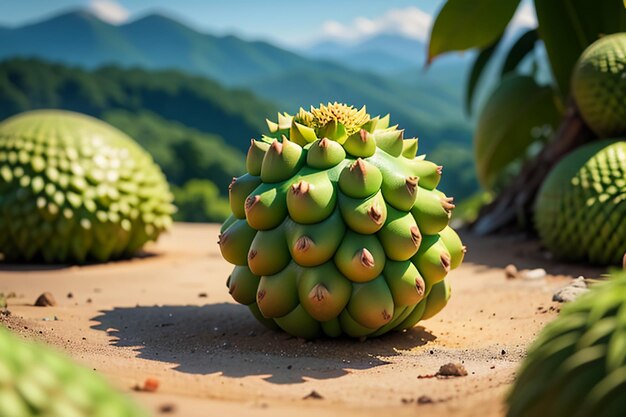 Tropische vruchten durian heerlijke buitenlandse geïmporteerde vruchten dure durian behang achtergrond