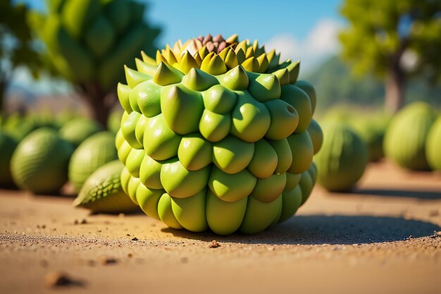 Tropische vruchten durian heerlijke buitenlandse geïmporteerde vruchten dure durian behang achtergrond