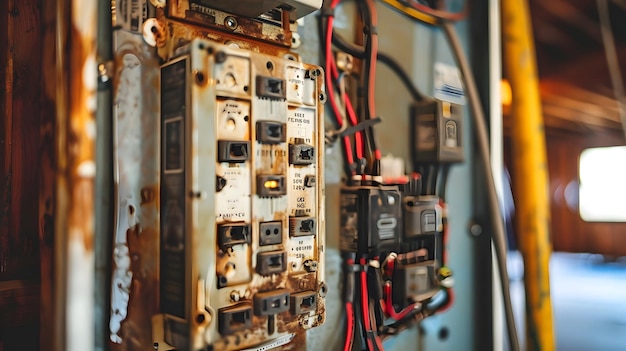 Photo troubleshooting a residential electrical panel with precision and safetywarm tones