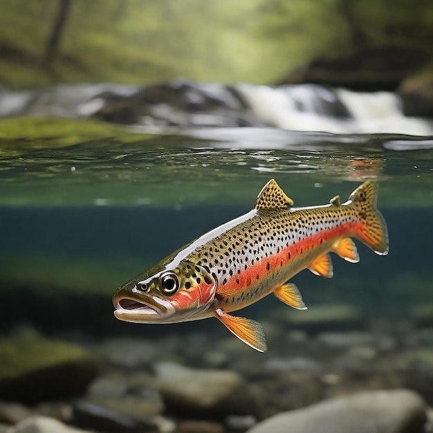 Foto trout artful expedition in freshwater majesty e conservation odyssey ai generati