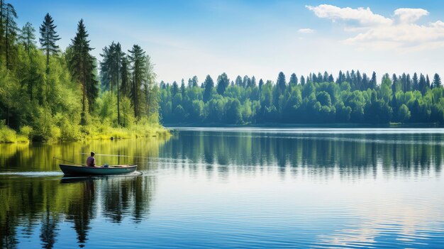 Photo trout lake fishing