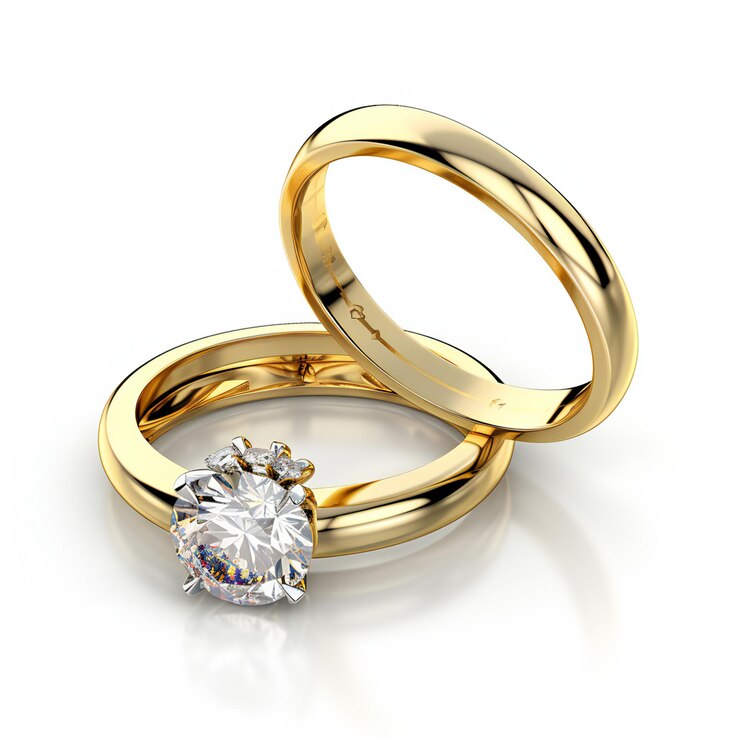 Foto trouwringen met diamanten