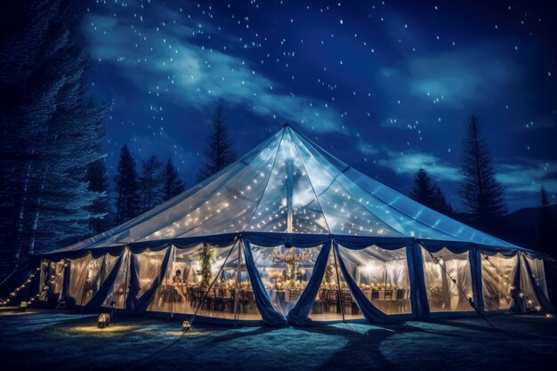 Trouwtent 's nachts Event tent