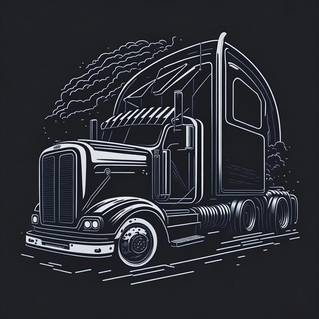 Photo truck ai image for tshirt design