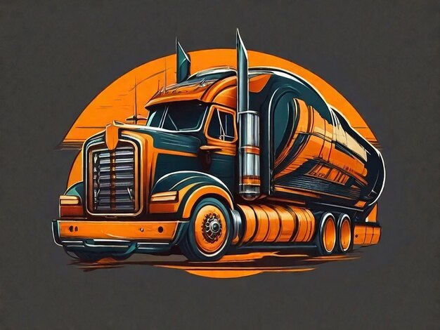Foto immagine di camion ai per il design della maglietta