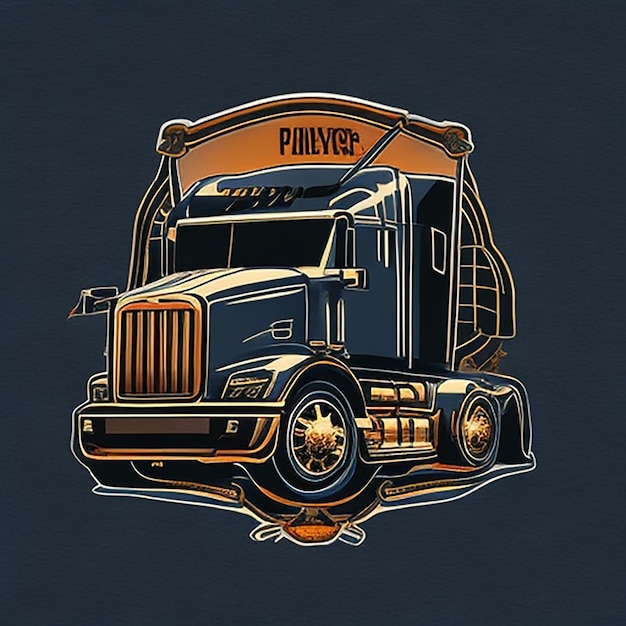 Photo truck ai image for tshirt design