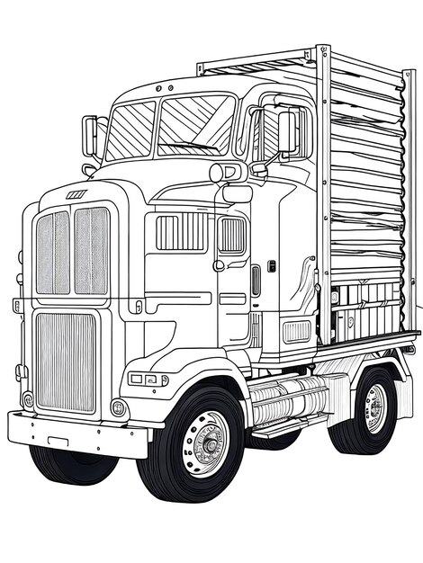 Truck coloring page for kids