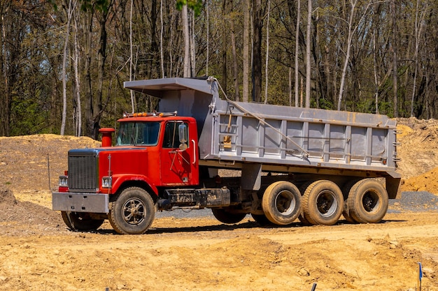 Photo truck at the construction site