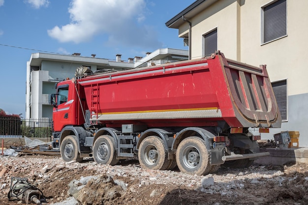 Truck on construction site