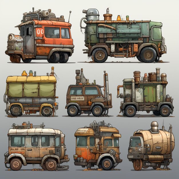 Photo truck game assets