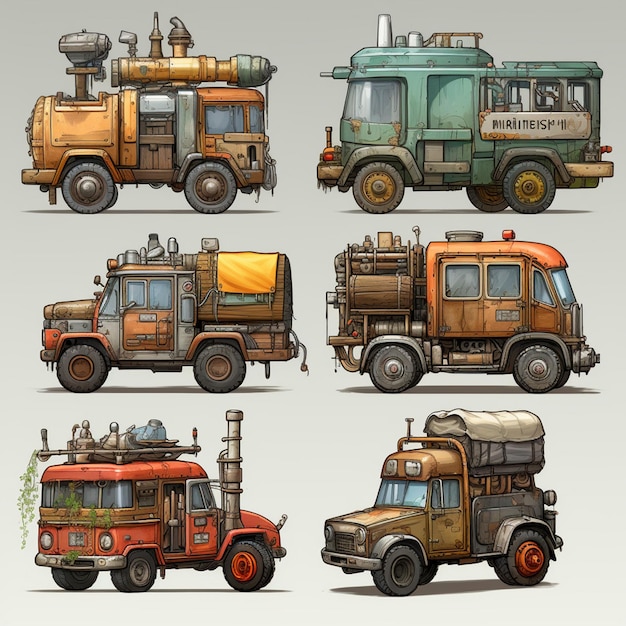 Photo truck game assets