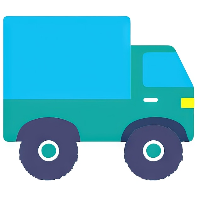 Photo truck icon with simple design