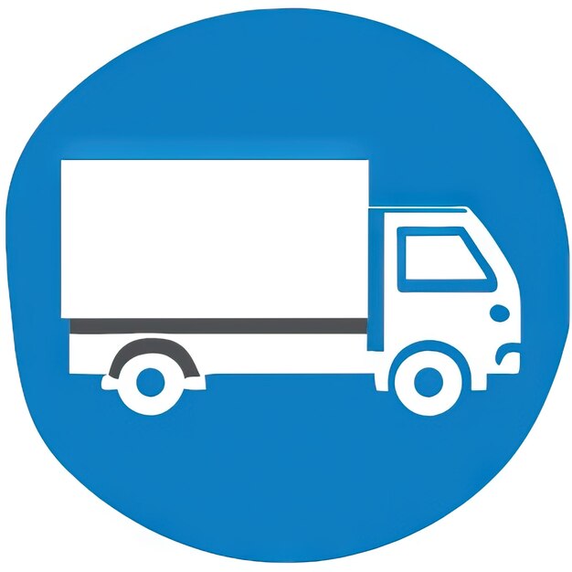 Photo truck icon with simple design