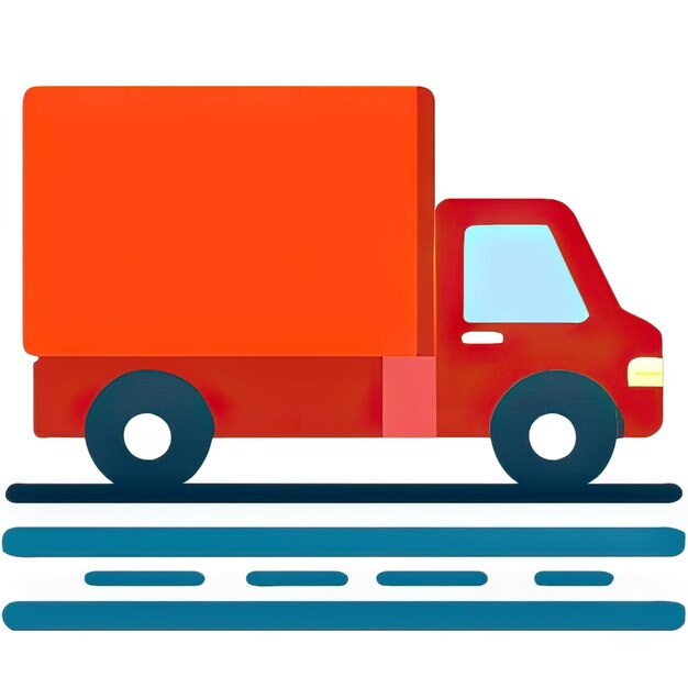 Truck icon with simple design