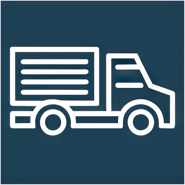 Truck icon with simple design