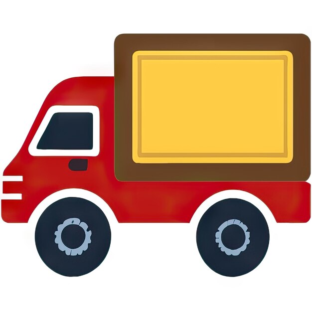 Photo truck icon with simple design