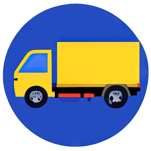 Photo truck icon with simple design