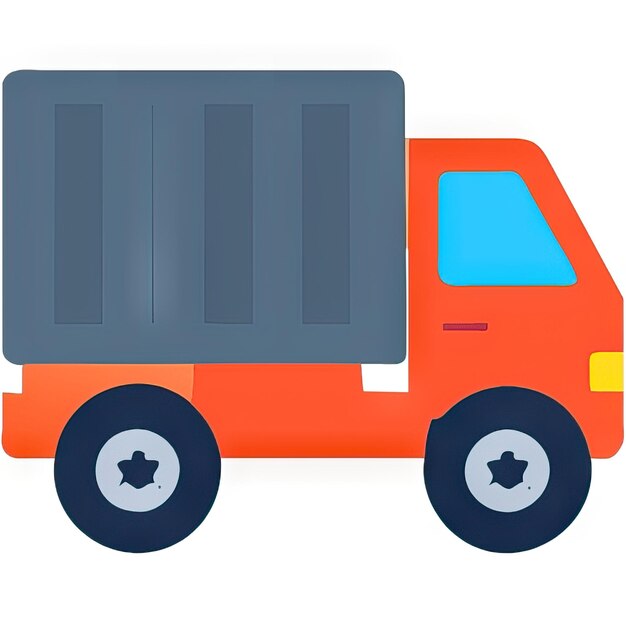 Photo truck icon with simple design