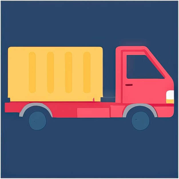 Photo truck icon with simple design