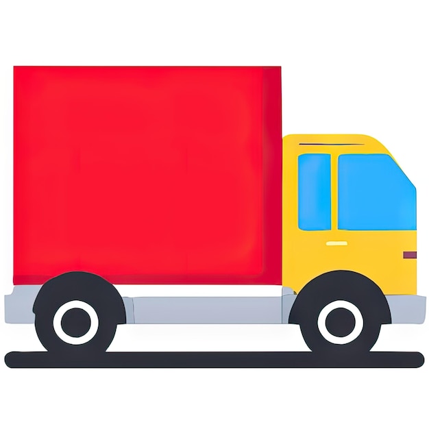 Photo truck icon with simple design