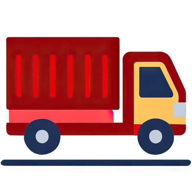 Photo truck icon with simple design