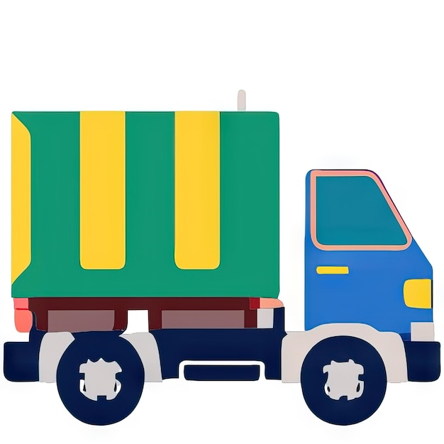 Photo truck icon with simple design