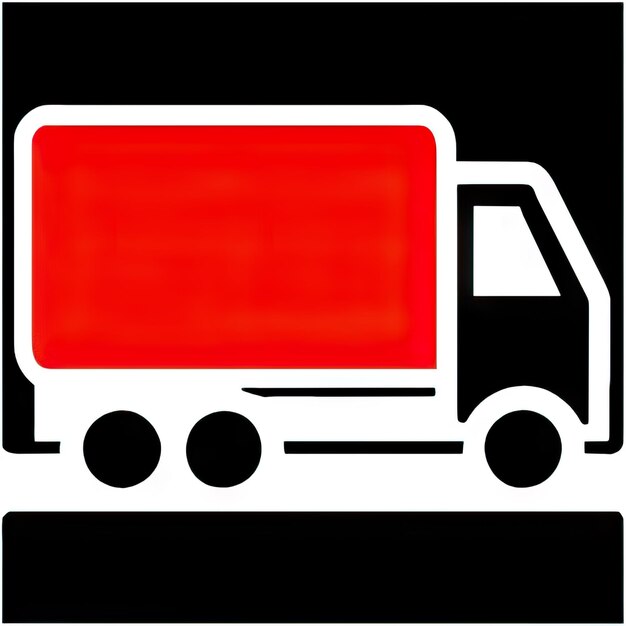 Photo truck icon with simple design